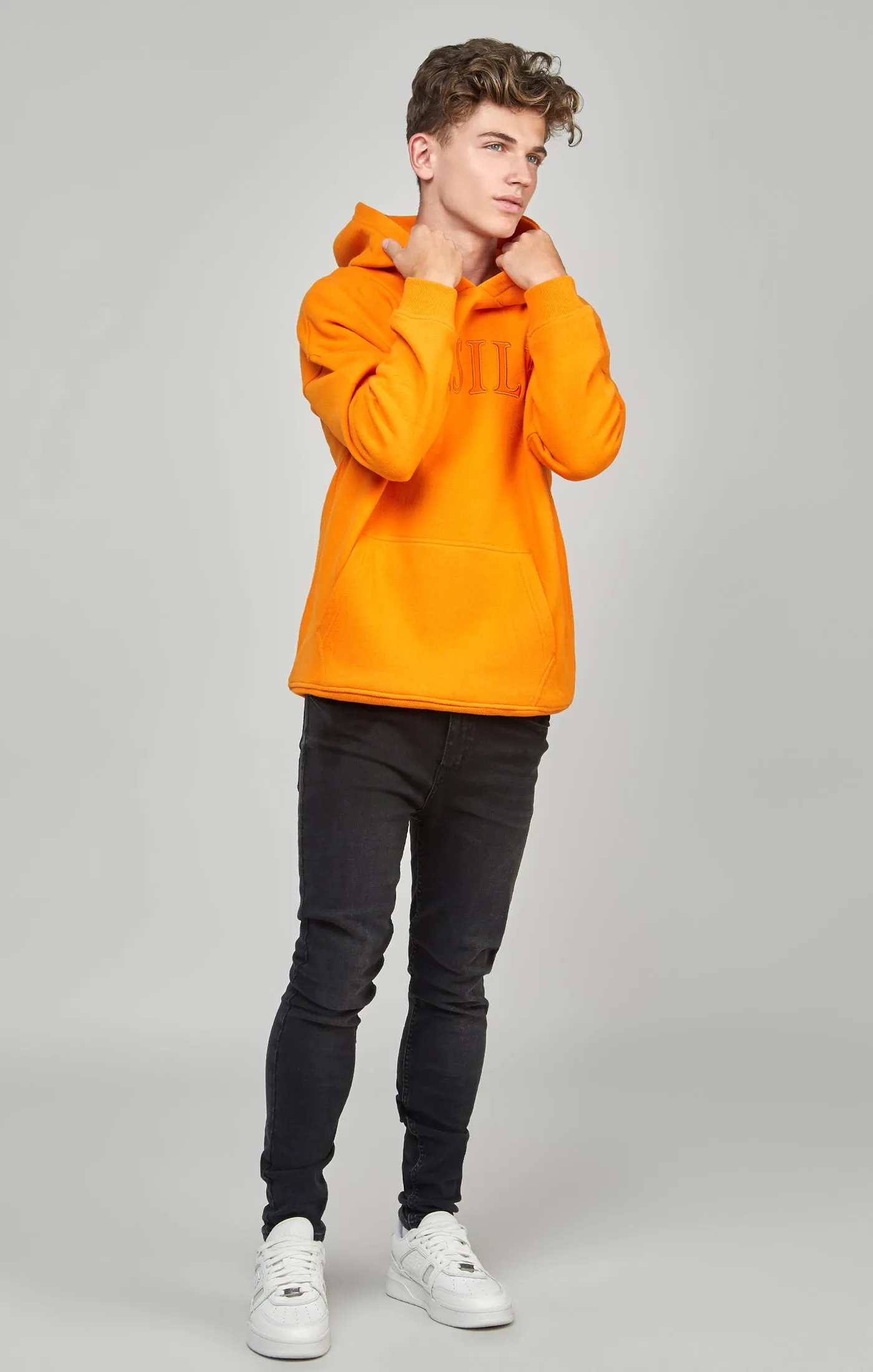 Boys Orange Applique Relaxed Fit Hoodie sold by Siksilk product image thumbnail 4
