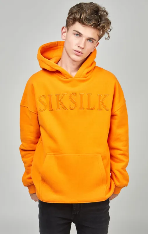 Boys Orange Applique Relaxed Fit Hoodie sold by Siksilk
