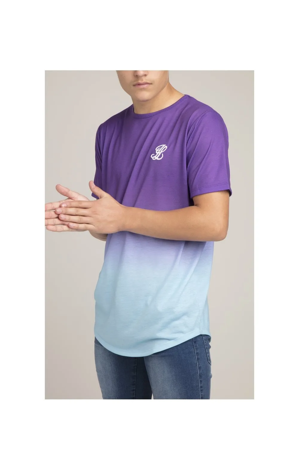 Boys Illusive Purple Fade T-Shirt sold by Siksilk