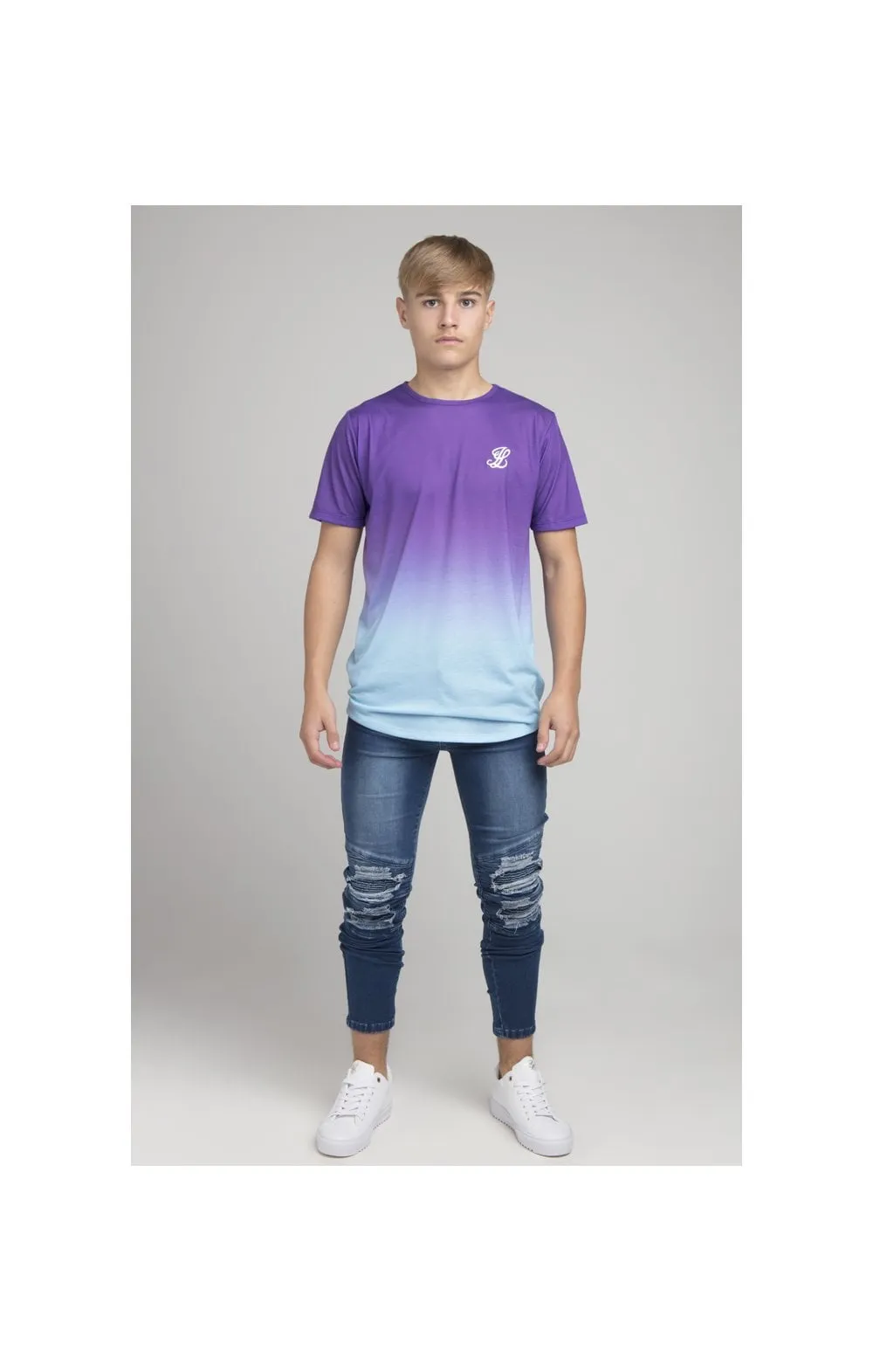 Boys Illusive Purple Fade T-Shirt sold by Siksilk product image thumbnail 5