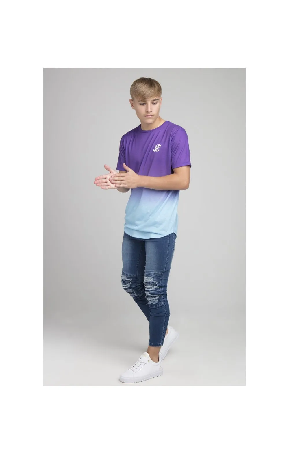 Boys Illusive Purple Fade T-Shirt sold by Siksilk product image thumbnail 3