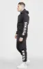 Black Contrast Pocket Oversized Hoodie sold by Siksilk