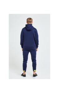 Illusive London Element Overhead Hoodie - Navy Gold & Yellow sold by Siksilk