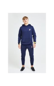 Illusive London Element Overhead Hoodie - Navy Gold & Yellow sold by Siksilk