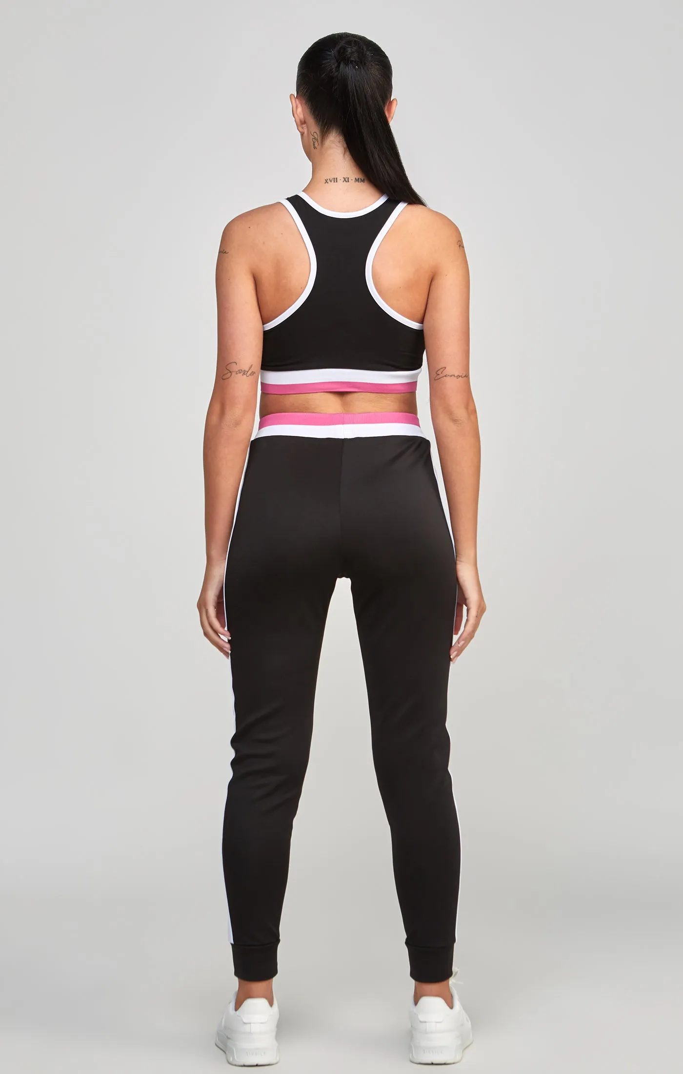 Black Retro Cut And Sew Track Pant sold by Siksilk product image thumbnail 5