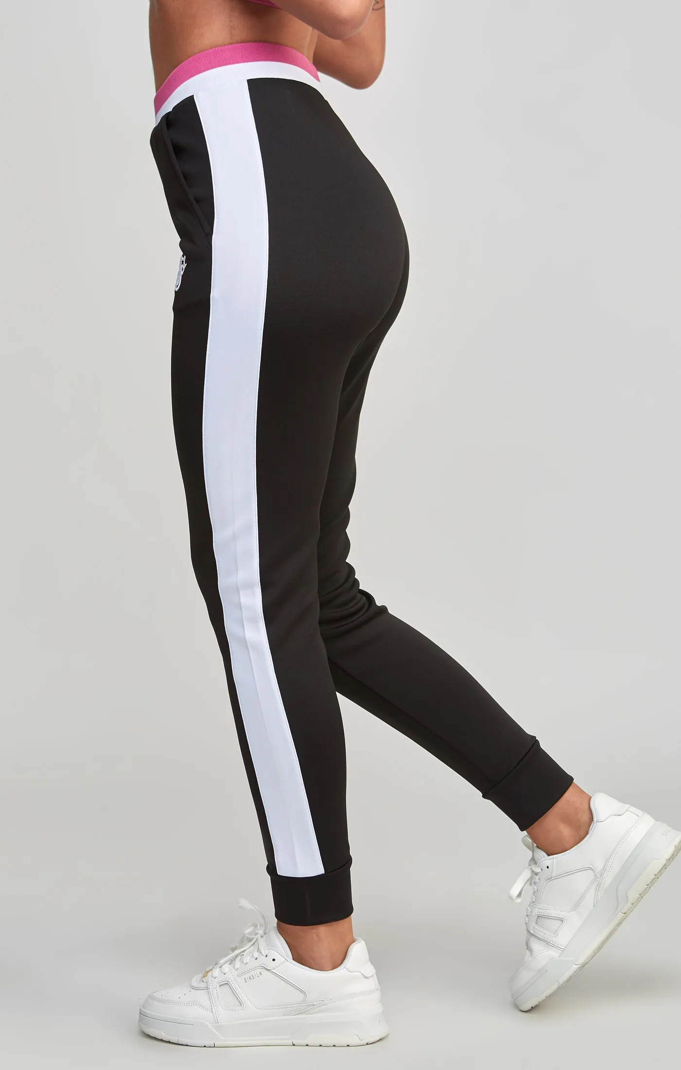 Black Retro Cut And Sew Track Pant sold by Siksilk product image thumbnail 2