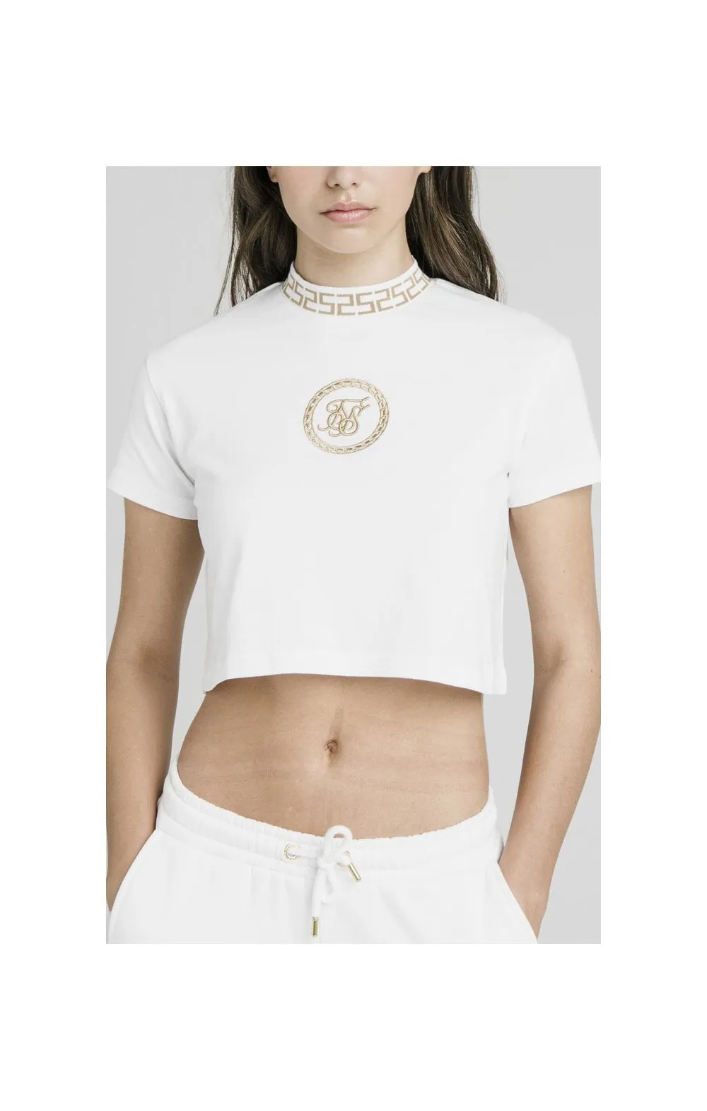 SikSilk Luxury Crop Tee - White sold by Siksilk product image thumbnail 3
