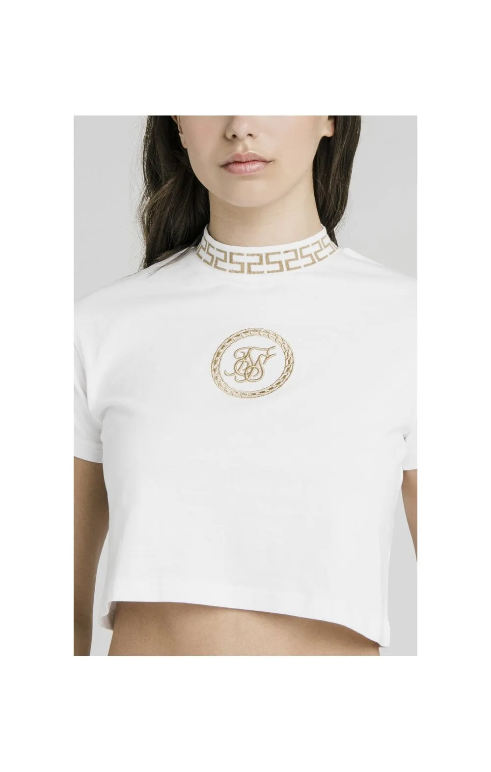 SikSilk Luxury Crop Tee - White sold by Siksilk