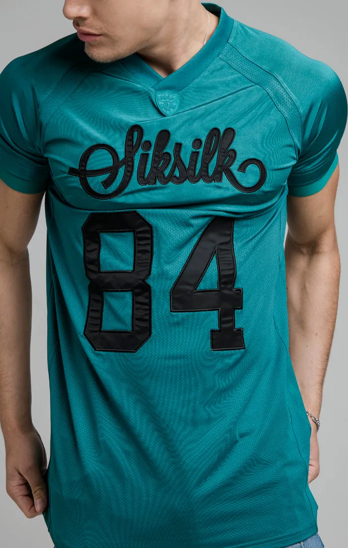 Teal Stretch Sports T-Shirt sold by Siksilk product image thumbnail 4