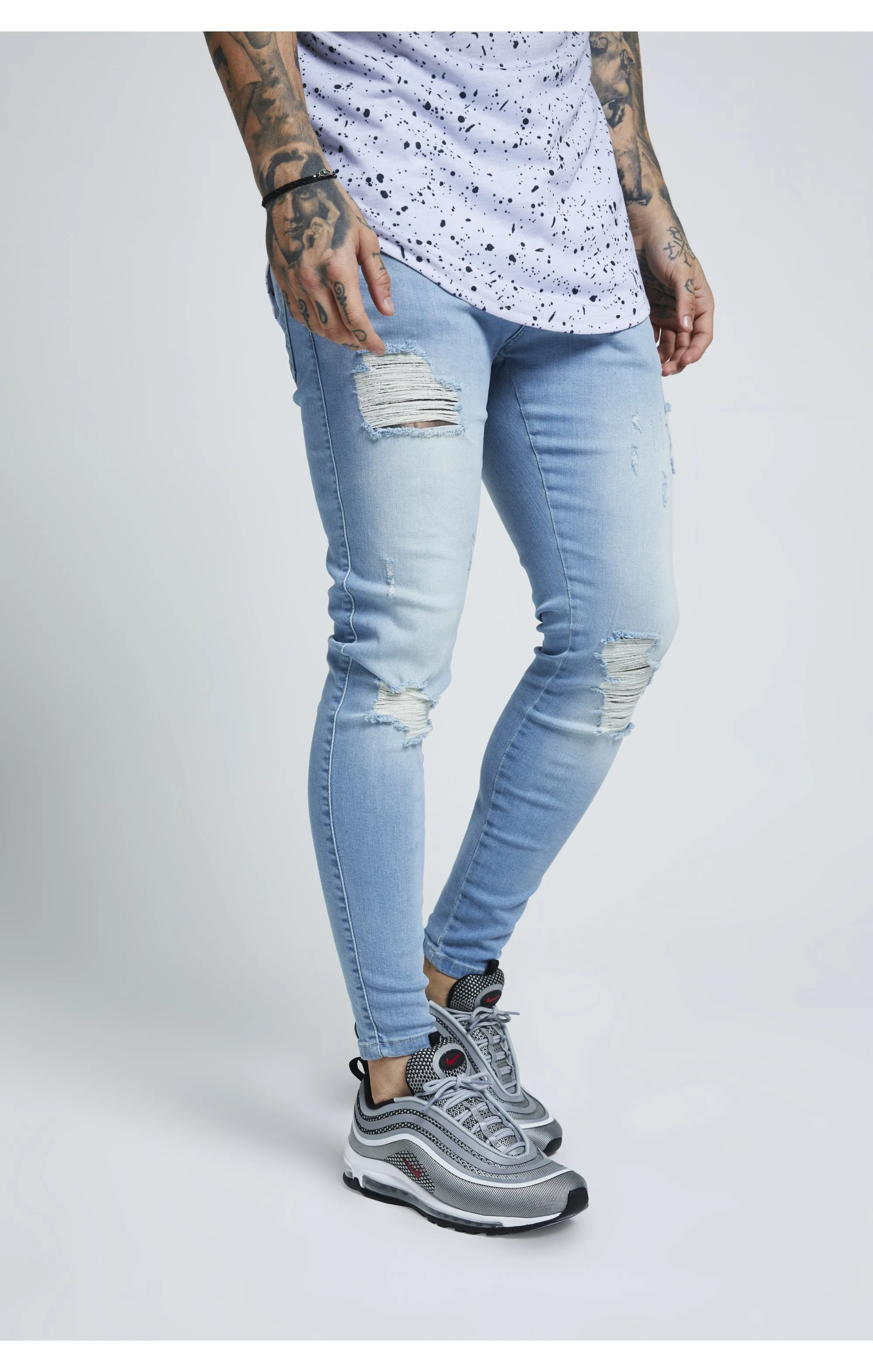 Blue Skinny Distressed Denim sold by Siksilk product image thumbnail 5