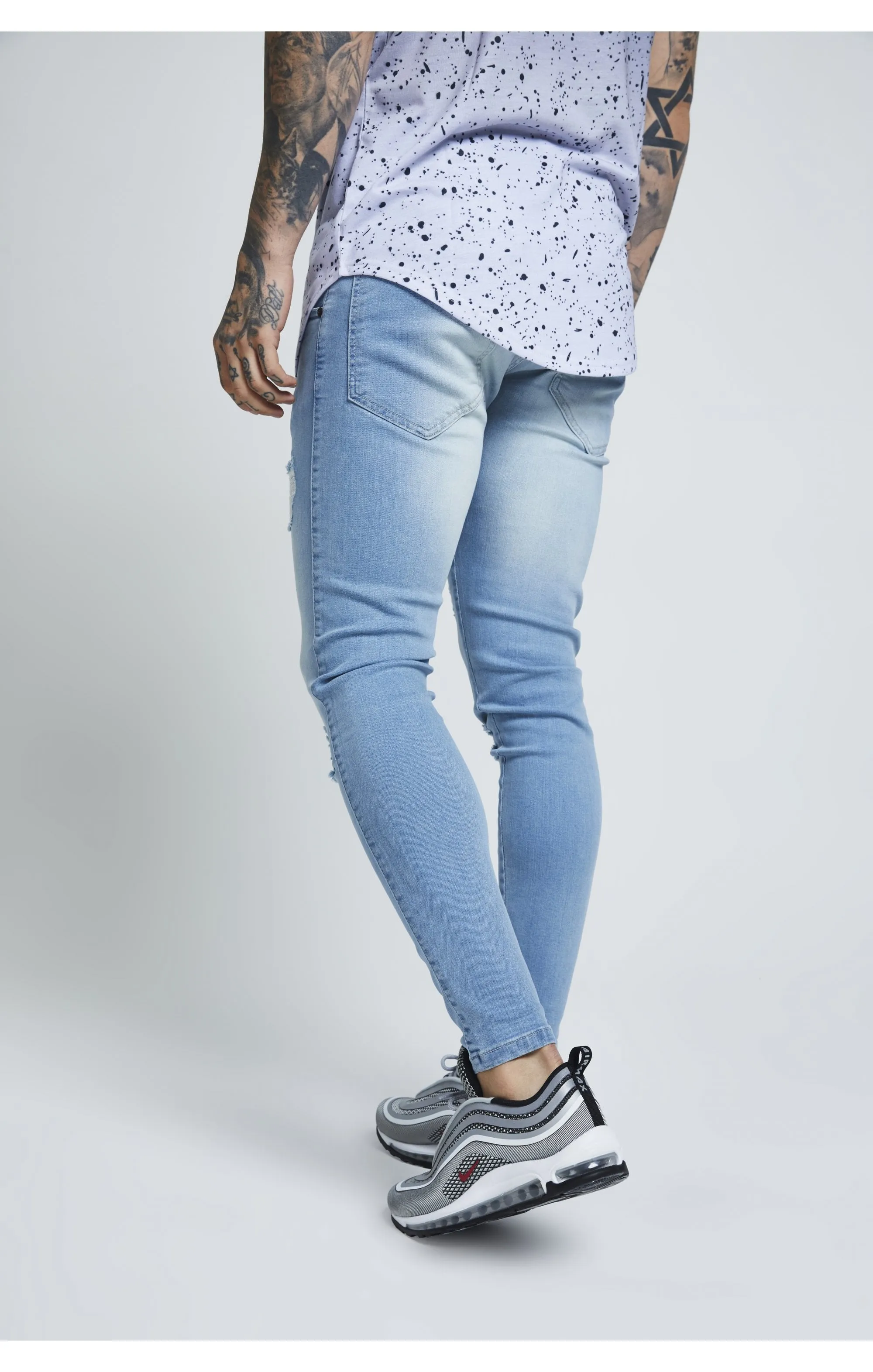 Blue Skinny Distressed Denim sold by Siksilk product image thumbnail 2