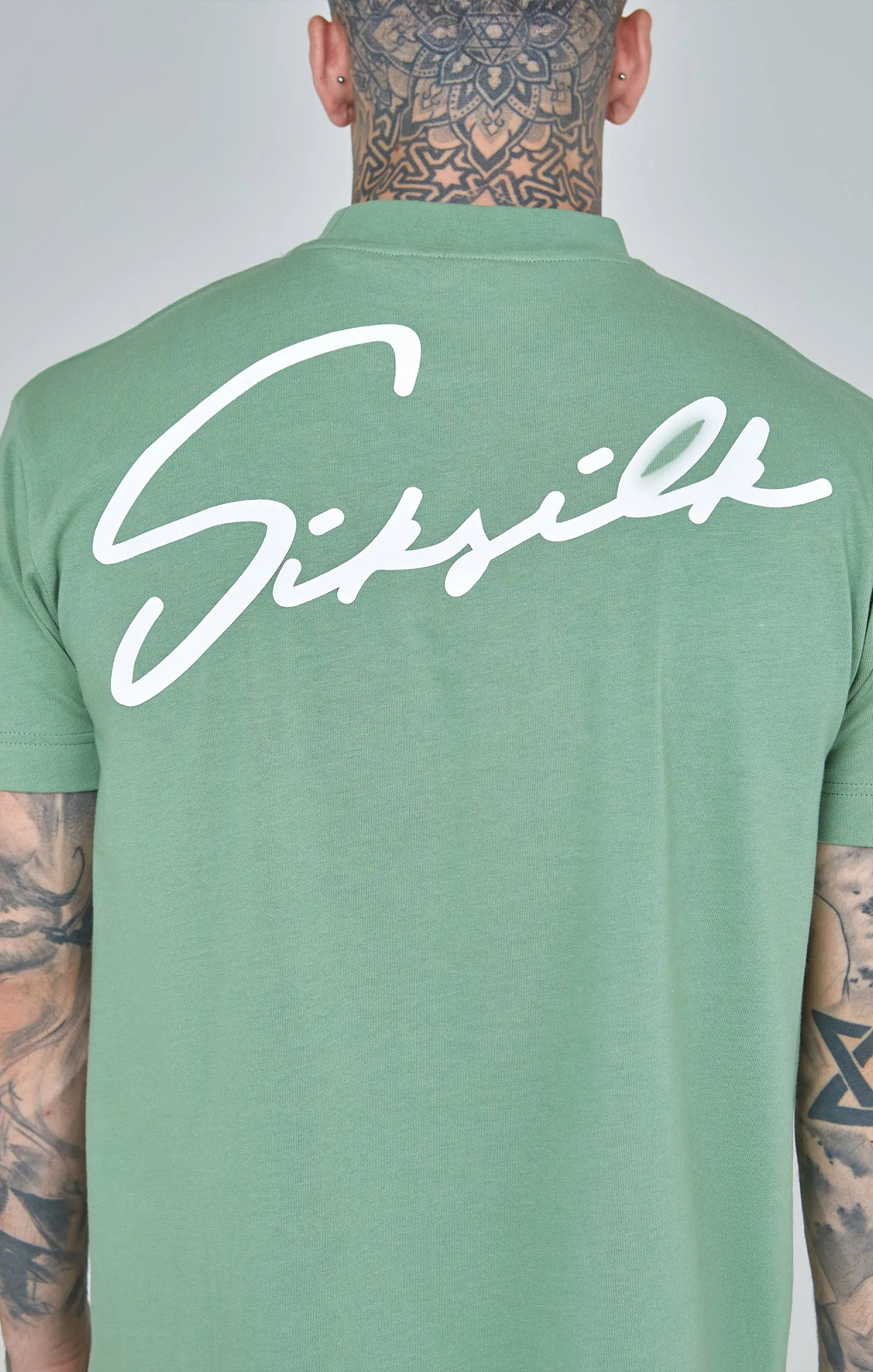 Green Script Print Oversized T-Shirt sold by Siksilk product image thumbnail 2