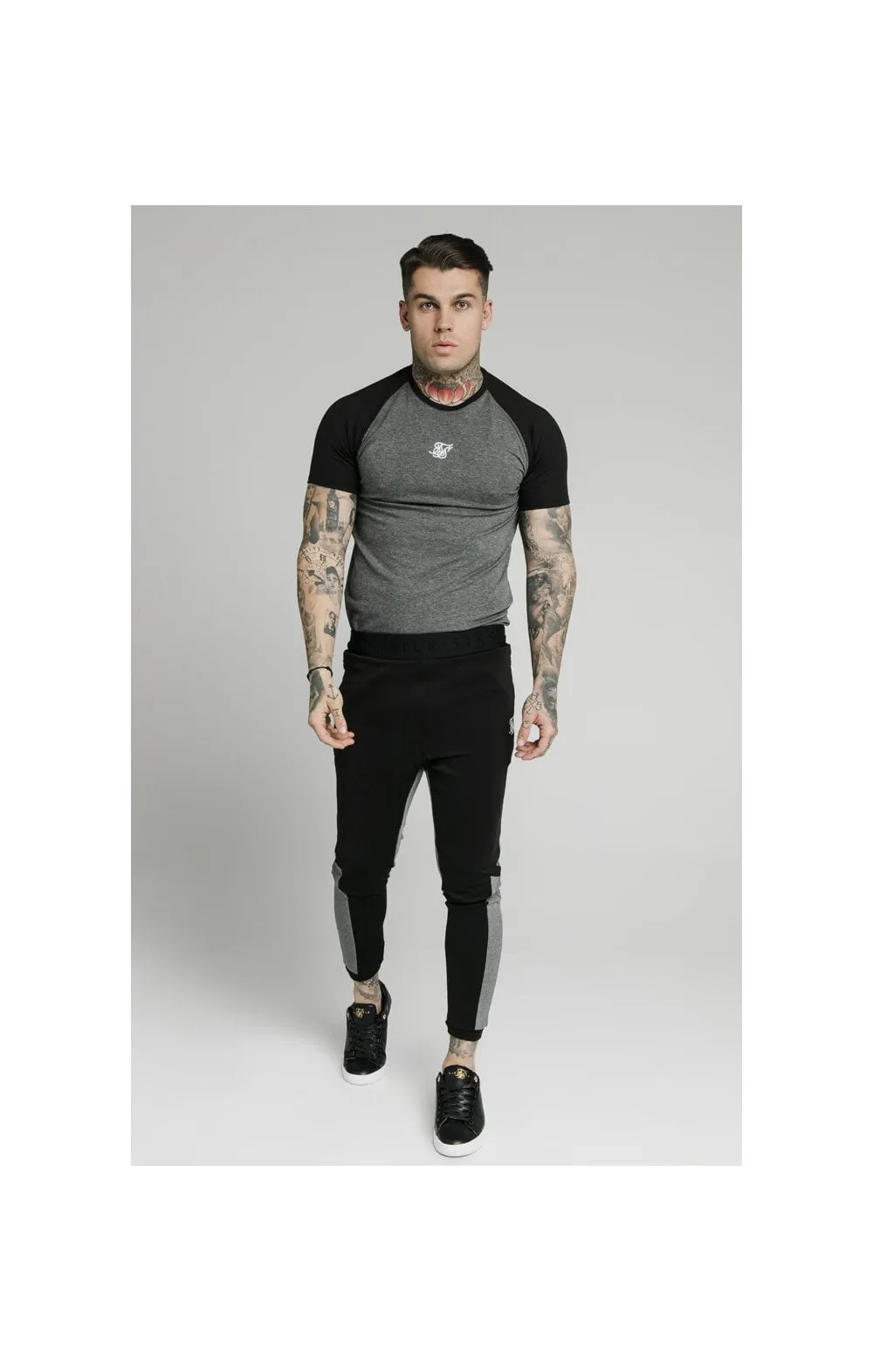 SikSilk Endurance Track Pants – Grey & Black sold by Siksilk