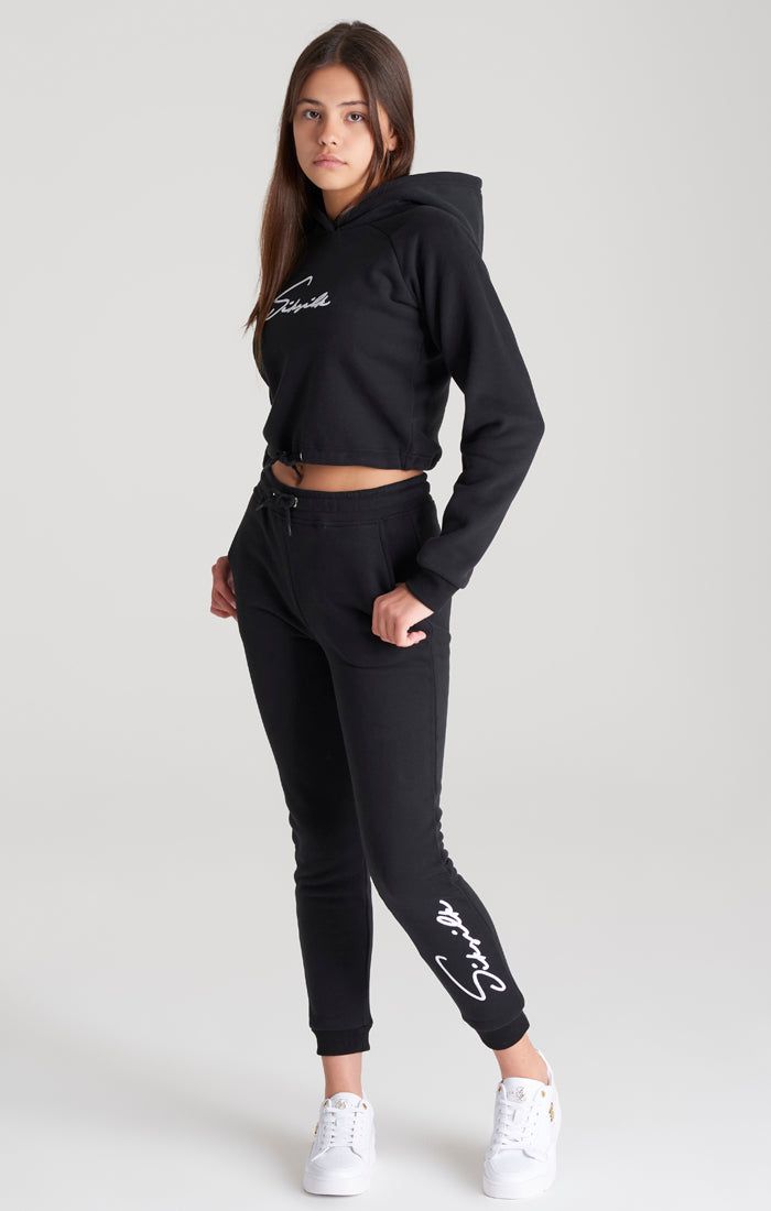 Girls Black Signature Jogger sold by Siksilk product image thumbnail 4