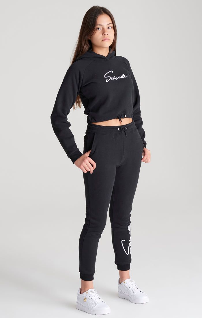 Girls Black Signature Jogger sold by Siksilk product image thumbnail 5