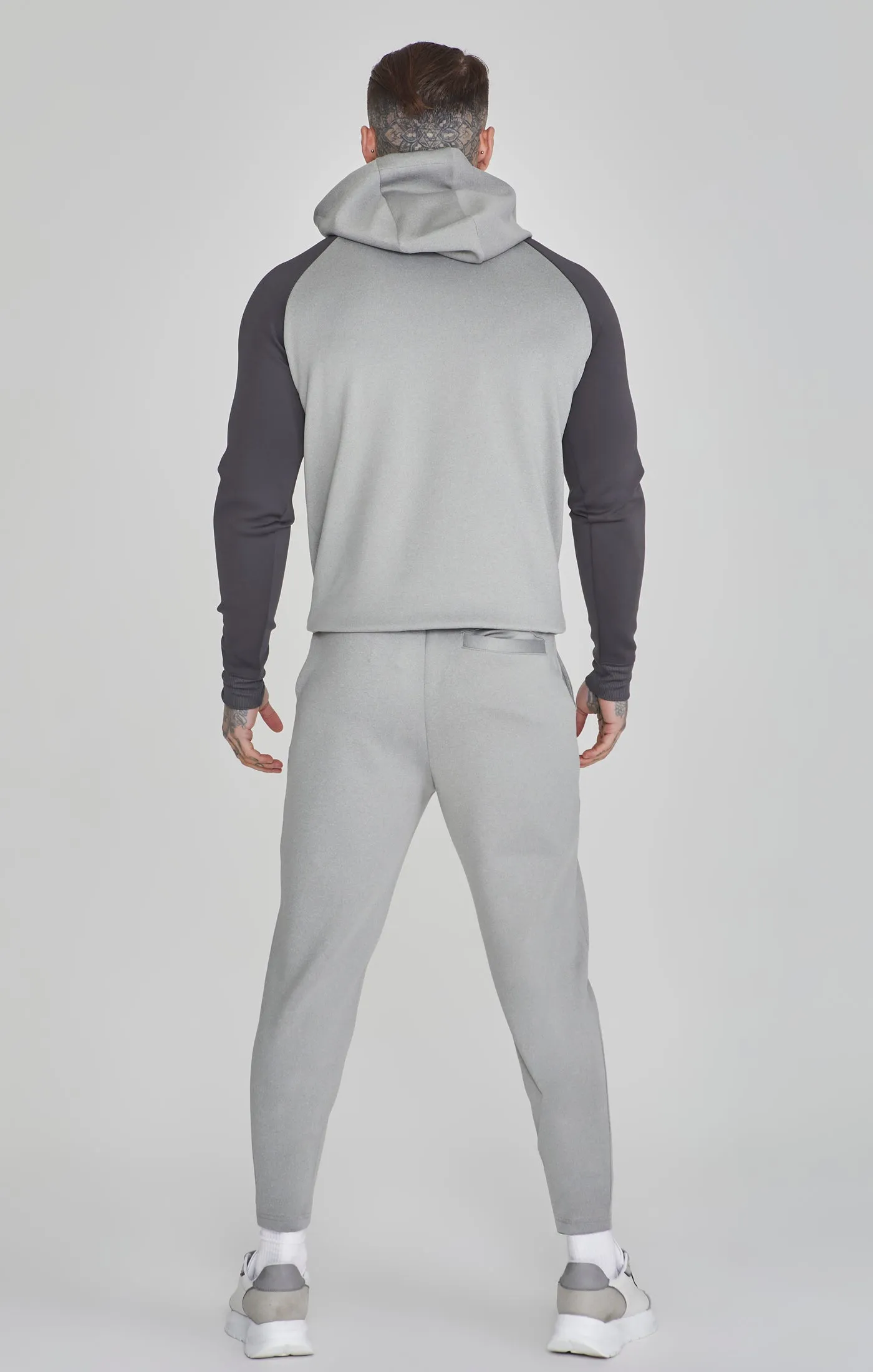 Grey Marl Muscle Fit Hoodie sold by Siksilk product image thumbnail 5
