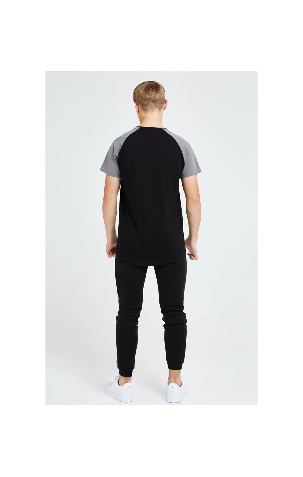 Illusive London Hybrid Raglan Tee - Black & Grey sold by Siksilk product image thumbnail 5