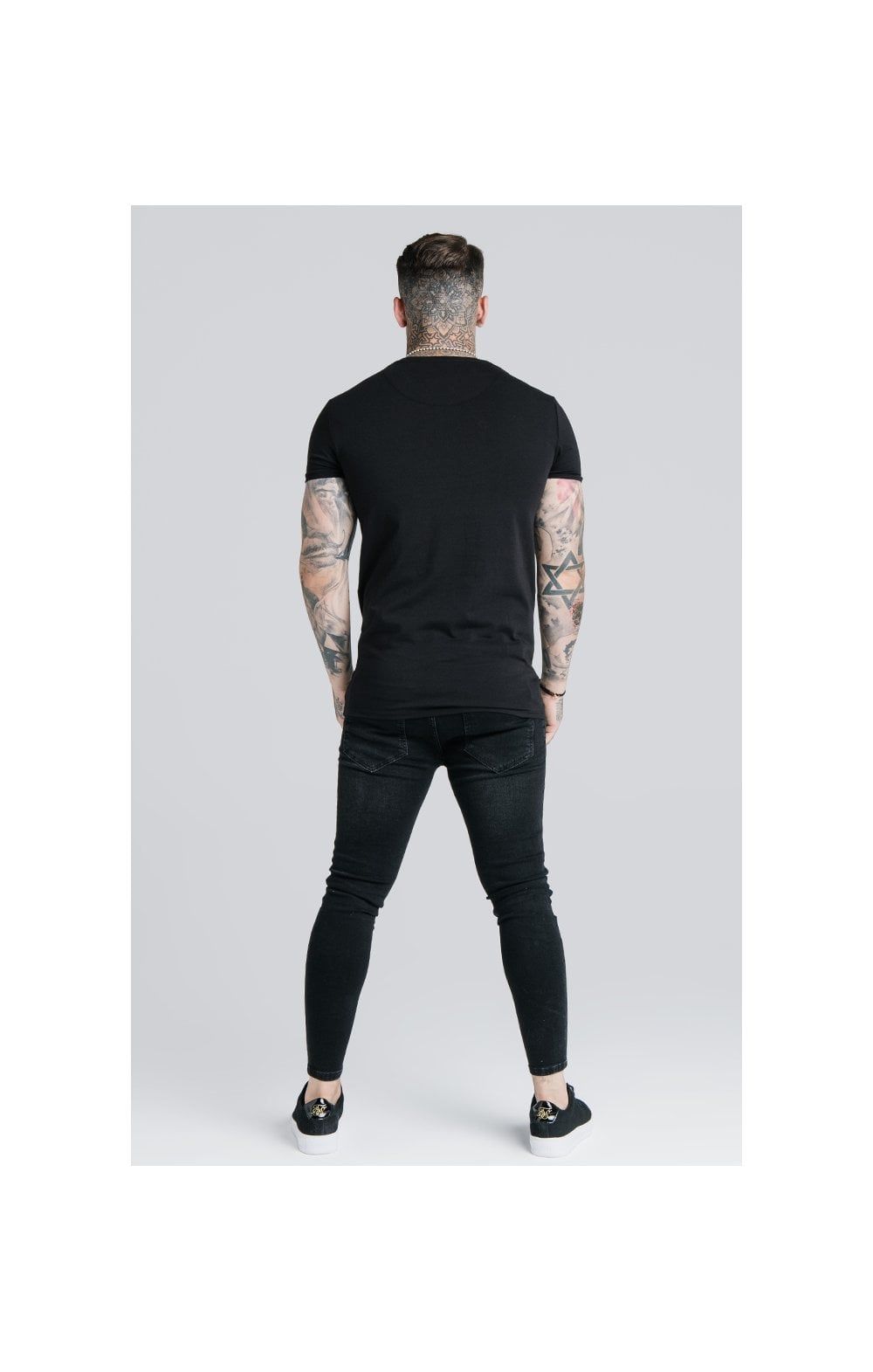 Black Essential Muscle Fit T-Shirt sold by Siksilk product image thumbnail 6