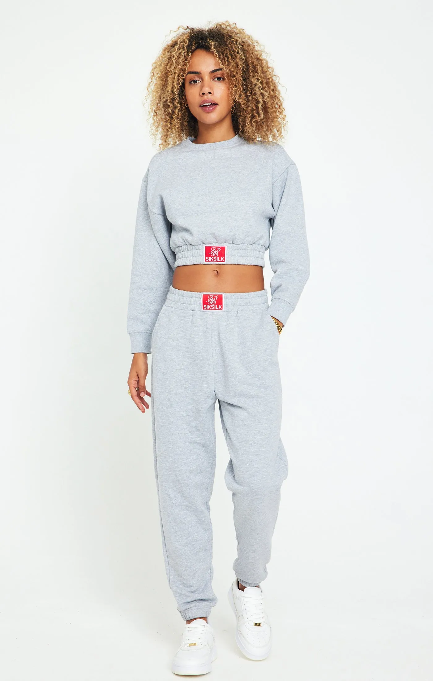 SikSilk Essential Oversize Jogger - Grey Marl sold by Siksilk product image thumbnail 4