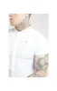 SikSilk S/S Tape Collar Shirt – White & Gold sold by Siksilk