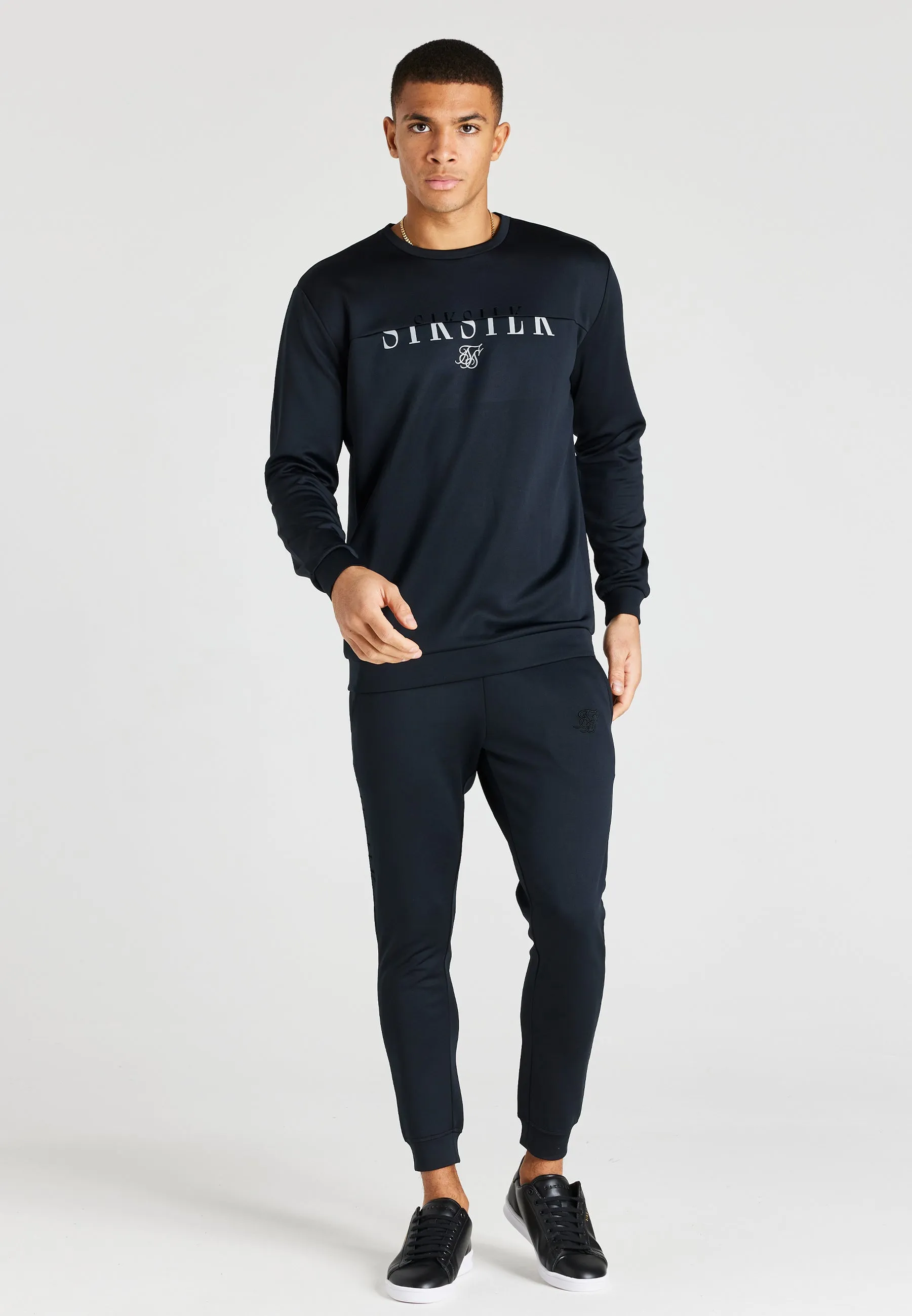 Black Reflective Crew Neck Sweatshirt sold by Siksilk product image thumbnail 3