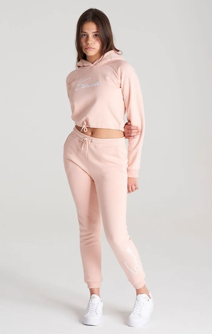 Girls Pink Signature Cropped Hoodie sold by Siksilk product image thumbnail 2
