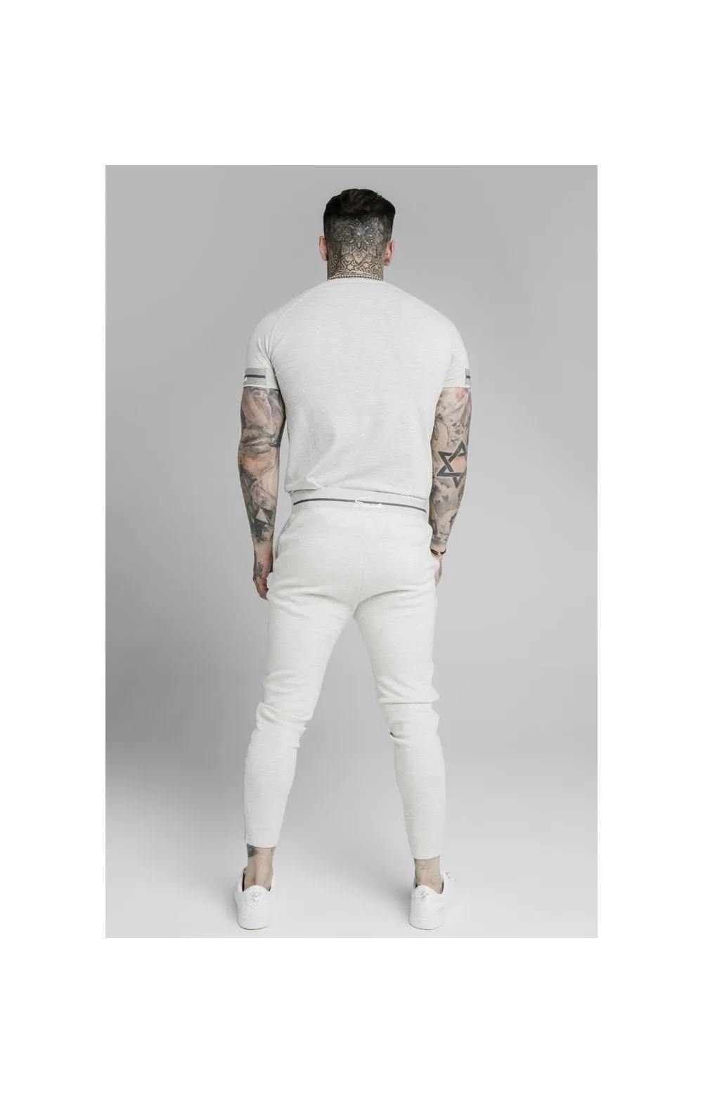 SikSilk Raglan Tech Tee Exposed Tape - Light Grey sold by Siksilk product image thumbnail 5