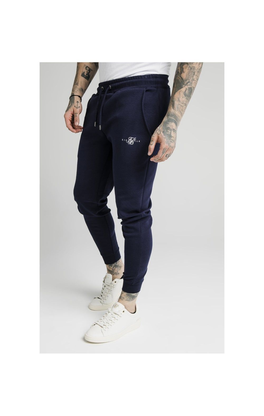 SikSilk Muscle Fit Jogger – Navy sold by Siksilk