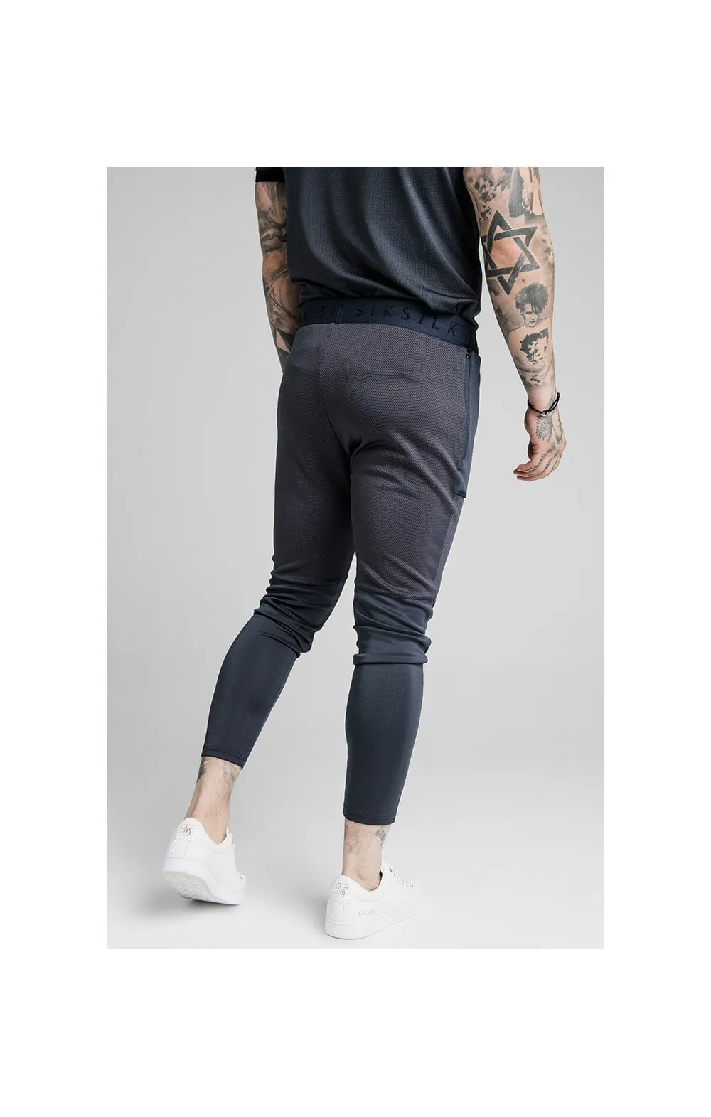 SikSilk Legacy Fade Track Pants - Midnight Grey & Neon White sold by Siksilk product image thumbnail 2