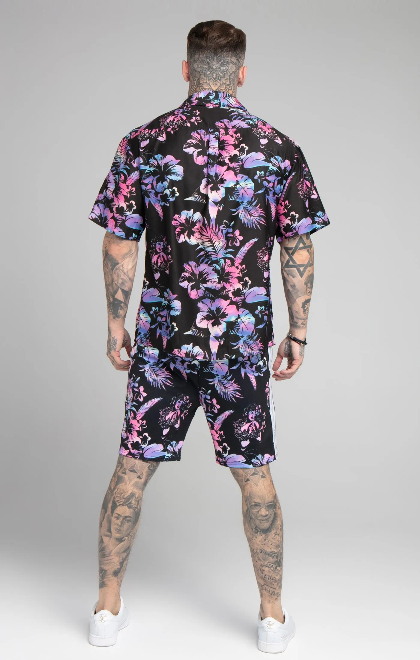 Black Tie Dye Resort Shirt sold by Siksilk product image thumbnail 5