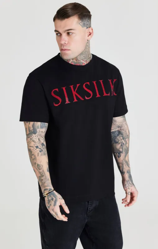 Black Rhinestone T-Shirt sold by Siksilk