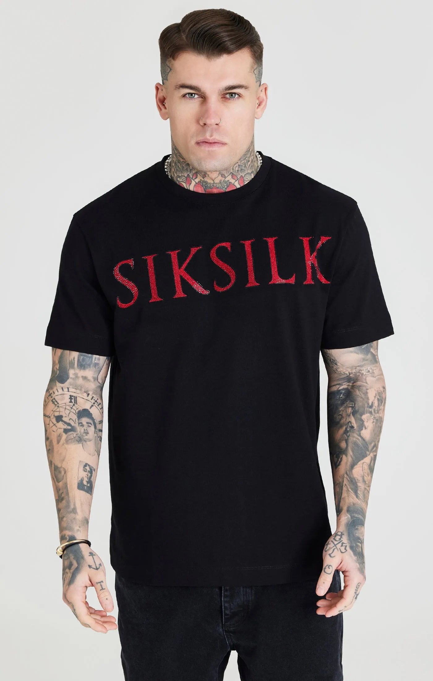Black Rhinestone T-Shirt sold by Siksilk product image thumbnail 5