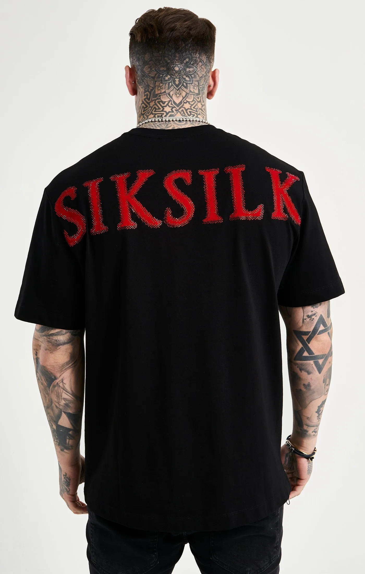 Black Rhinestone Oversized T-Shirt sold by Siksilk product image thumbnail 3