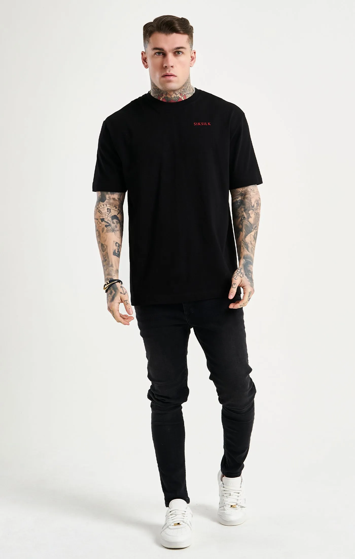 Black Rhinestone Oversized T-Shirt sold by Siksilk product image thumbnail 5
