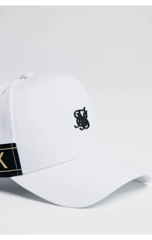 SikSilk Nylon Tape trucker - White & Gold sold by Siksilk