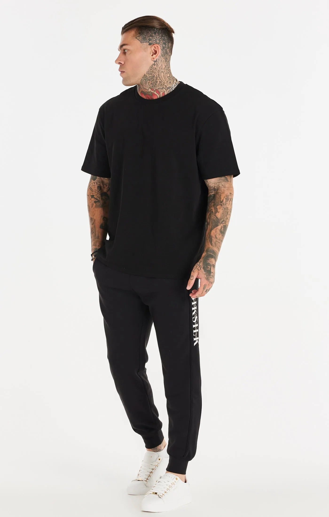 Black Dual Script Oversized Tee sold by Siksilk product image thumbnail 3