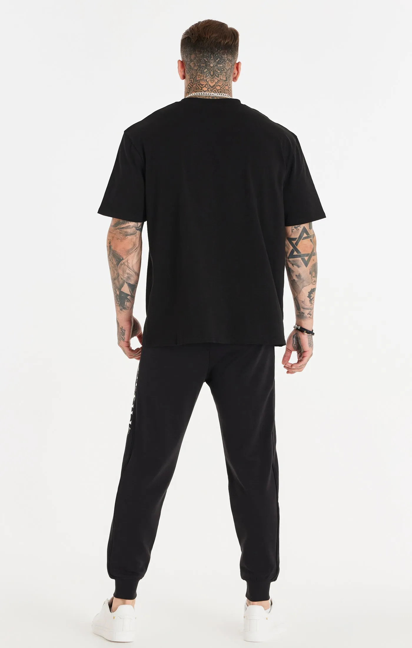 Black Dual Script Oversized Tee sold by Siksilk product image thumbnail 5