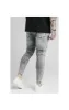 SikSilk Elasticated Tape Skinny Distressed Jeans - Snow Wash sold by Siksilk