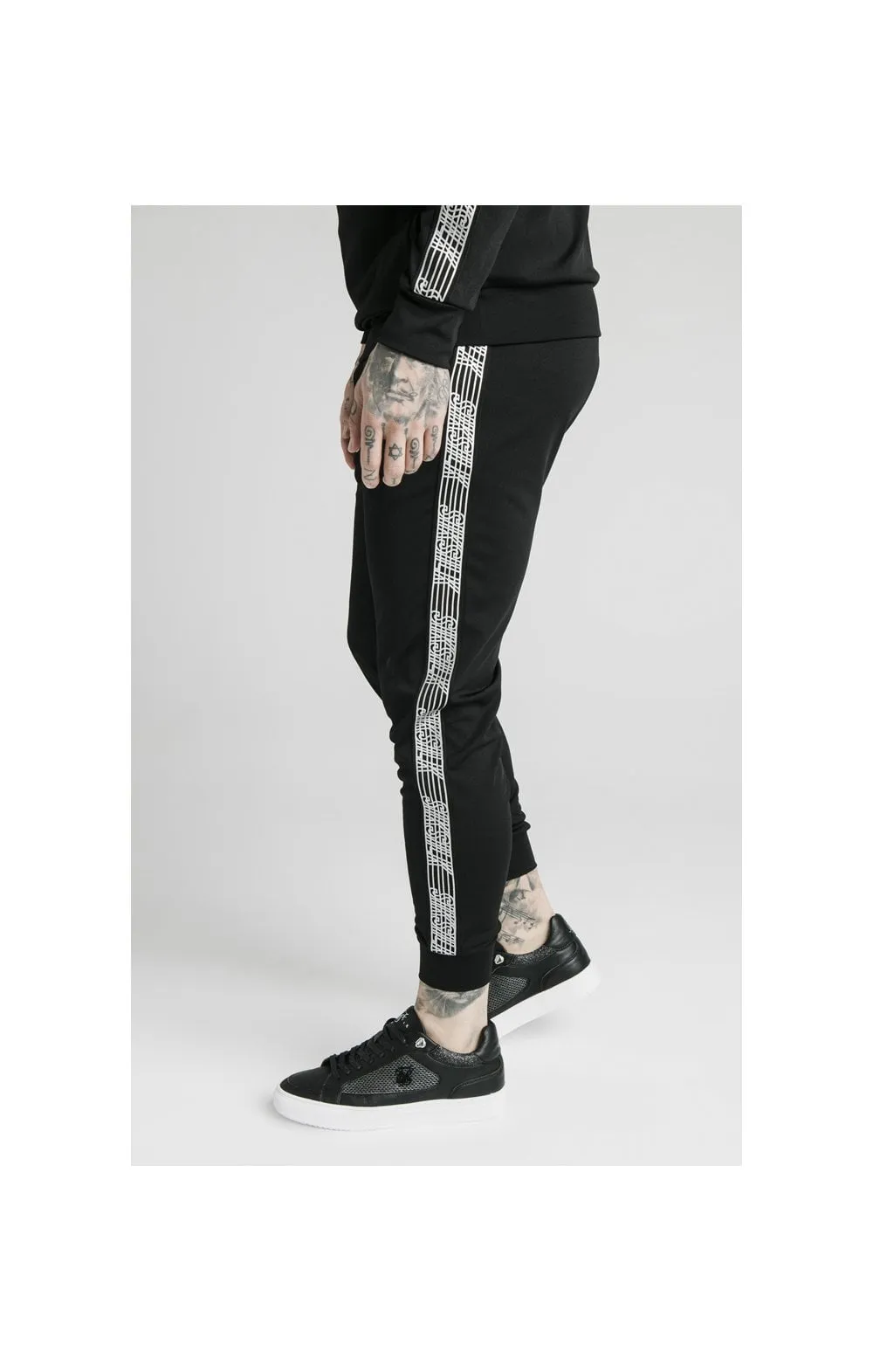 SikSilk Runner Tape Pants - Black sold by Siksilk