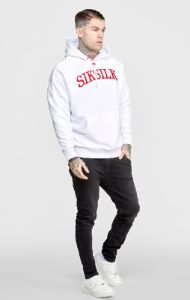 White Logo Oversized Hoodie sold by Siksilk