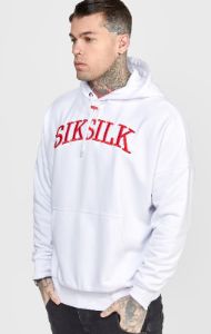 White Logo Oversized Hoodie sold by Siksilk
