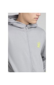 Boys Illusive Grey Zip Thru Hoodie sold by Siksilk