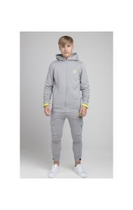 Boys Illusive Grey Zip Thru Hoodie sold by Siksilk