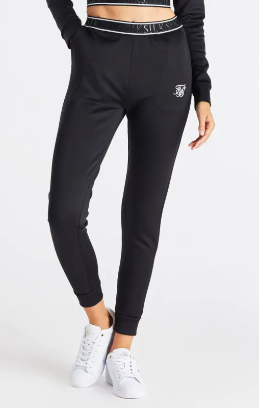 SikSilk Exhibit Luxe Tracksuit Bottoms - Black sold by Siksilk