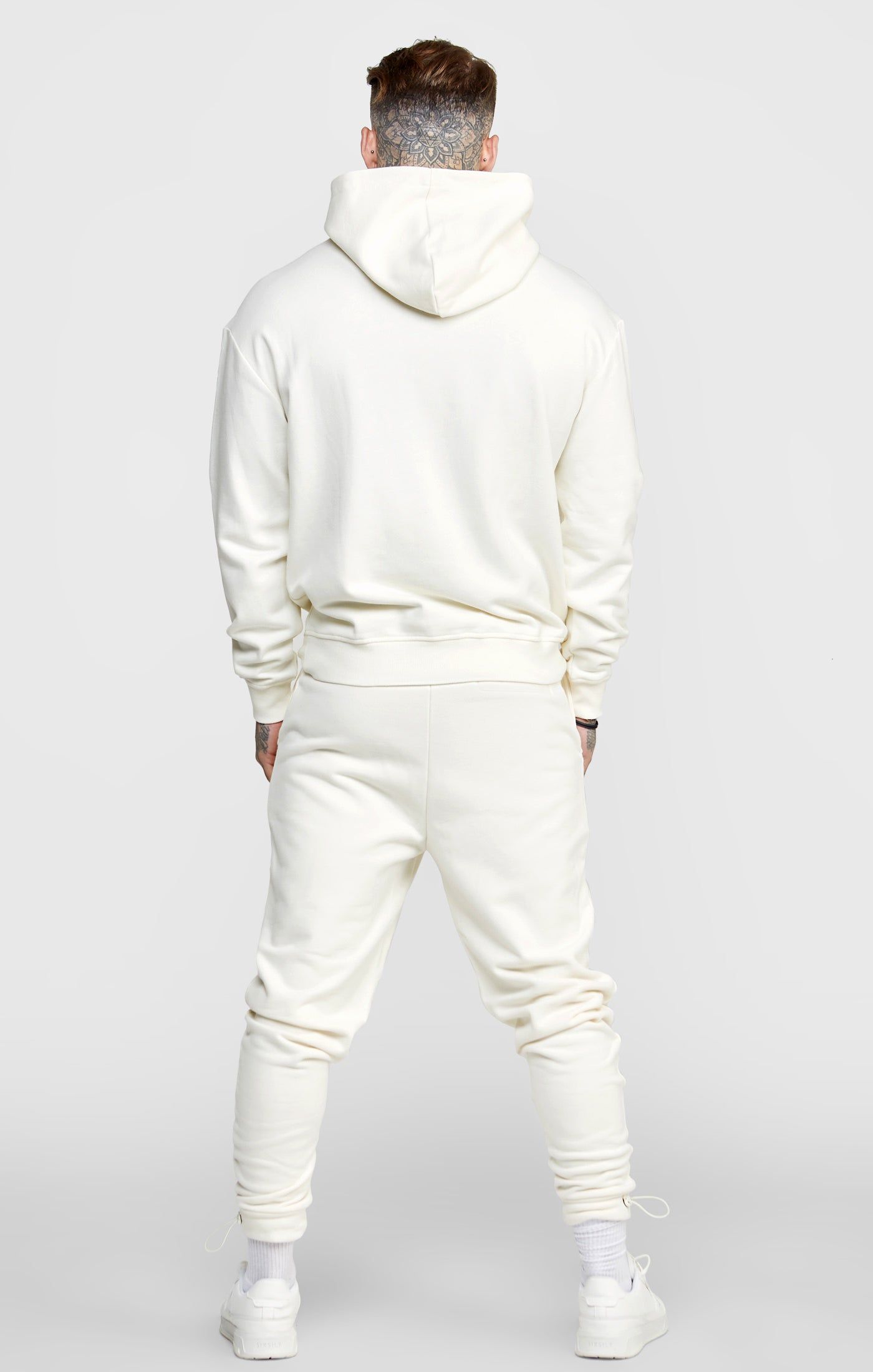 Ecru Coloured Logo Hoodie sold by Siksilk product image thumbnail 5