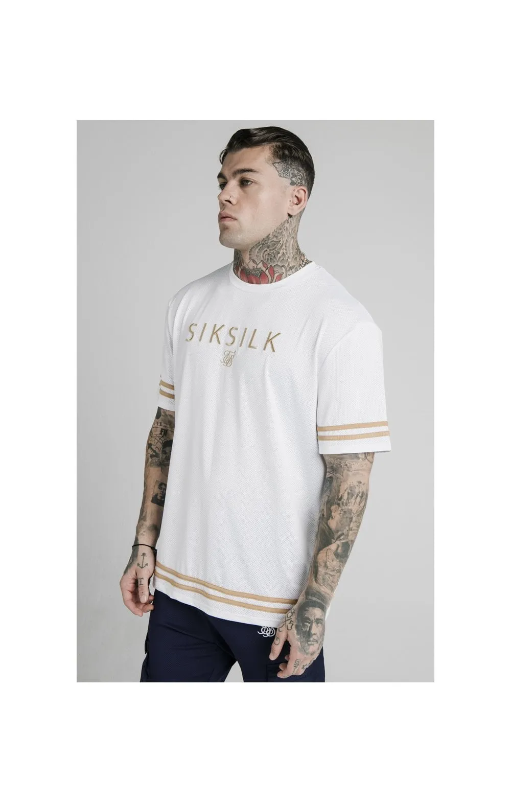 SikSilk S/S Essential Tee - White sold by Siksilk