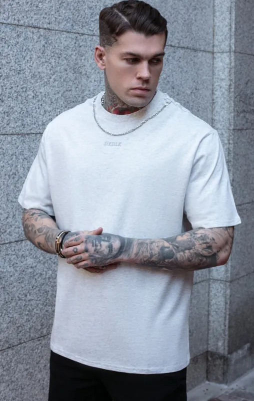 Snow Marl Oversized Chain T-Shirt sold by Siksilk