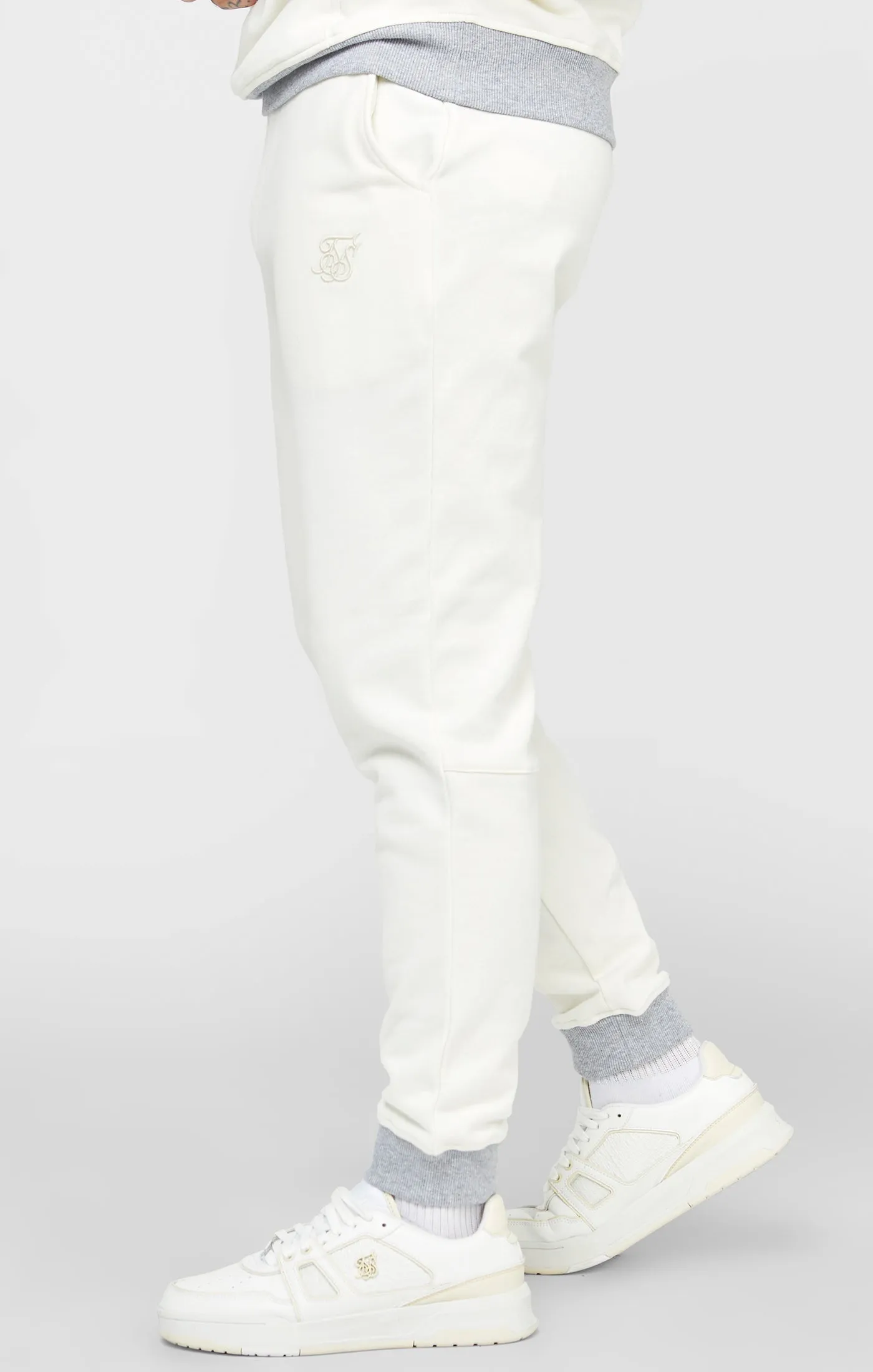 Ecru Contrast Waistband Jogger sold by Siksilk product image thumbnail 2