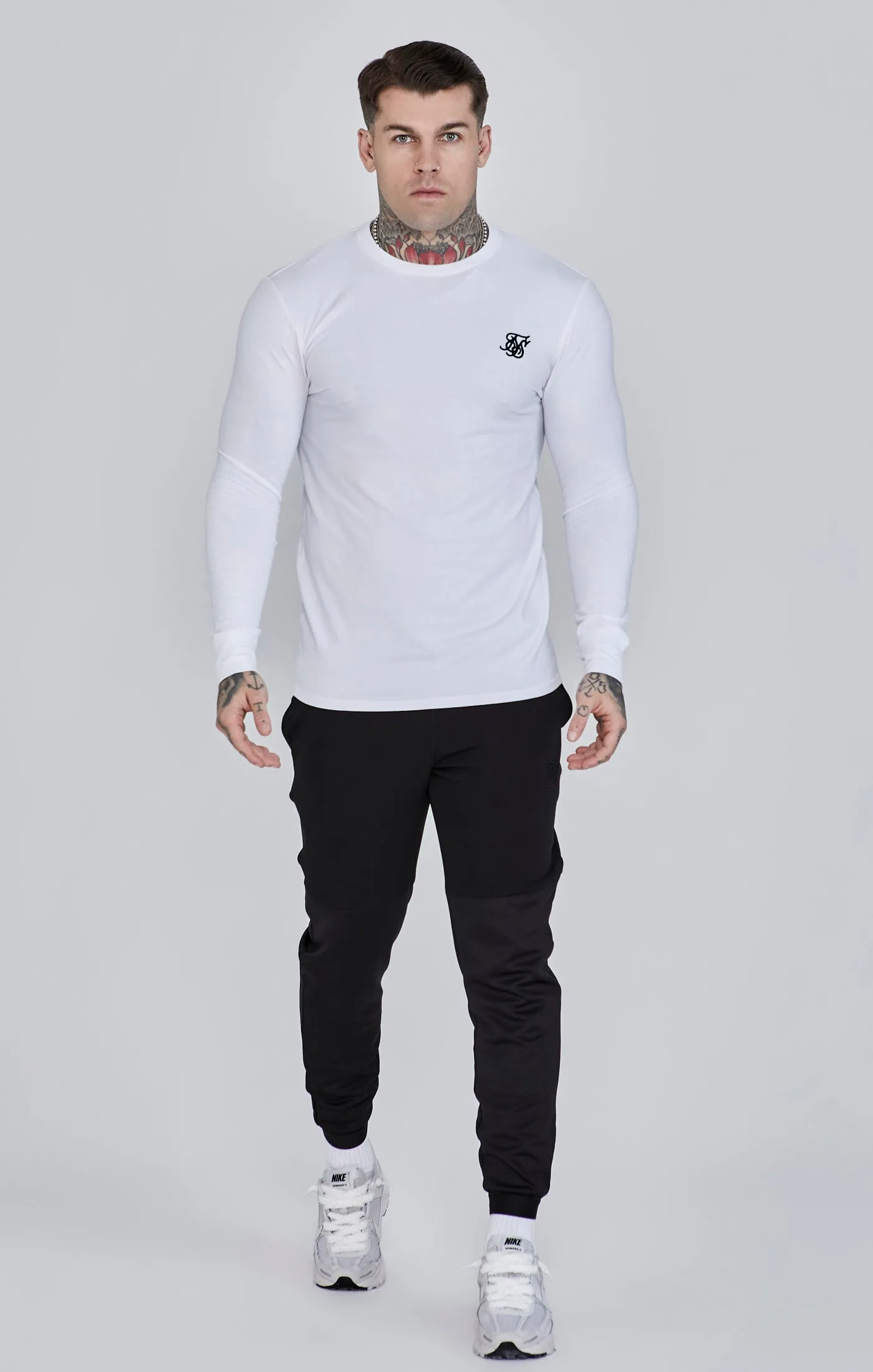White Essentials Long Sleeve T-Shirt sold by Siksilk product image thumbnail 2