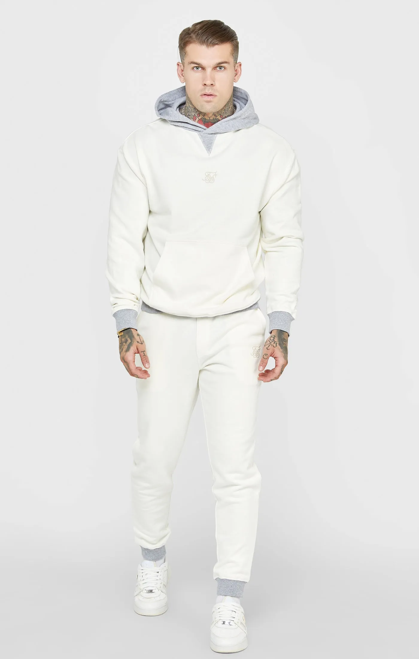 Ecru Contrast Waistband Jogger sold by Siksilk product image thumbnail 3